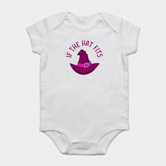 Pink If The Hat Fits Cheeky Witch® Baby Bodysuit by Cheeky Witch